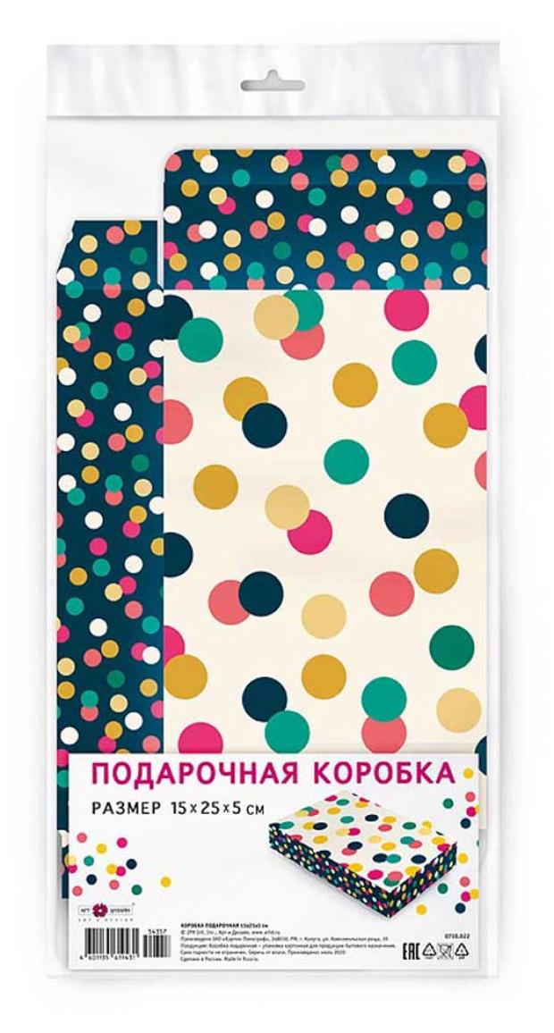 Коробка подарочная Арт Дизайн складная c крышкой 15х25х5 см 51₽