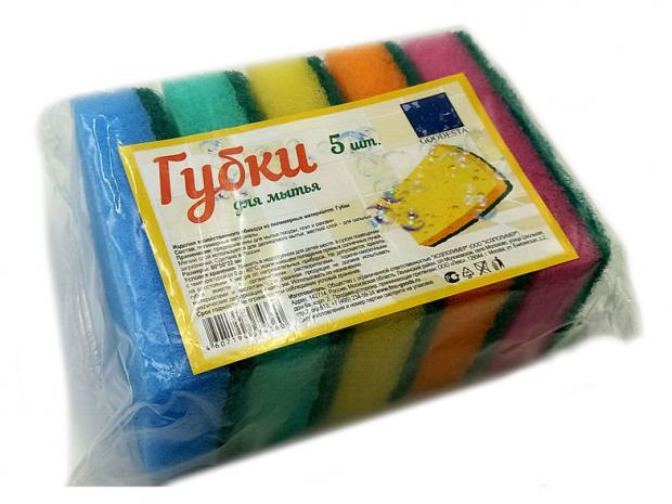 

Губка для мытья посуды Goodesta, 5 шт