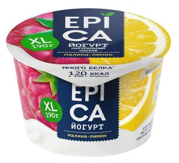 

Йогурт Epica XL малина-лимон 4,8%, 190 г