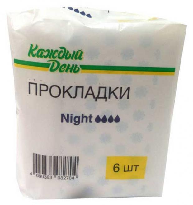 Прокладки гигиенические Каждый день ночные 6 шт 22₽