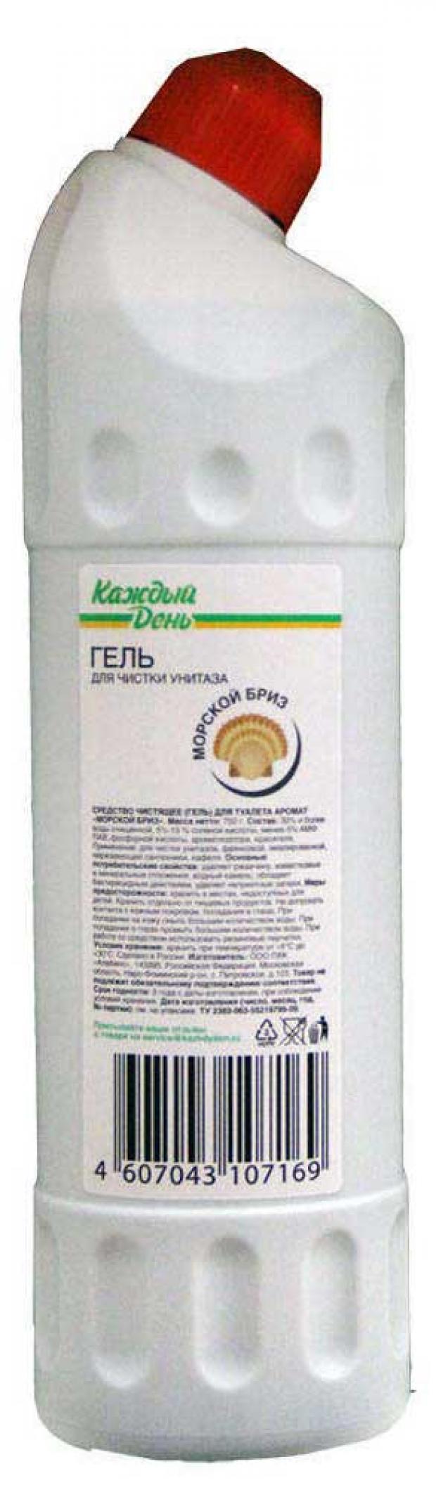 Гель для чистки унитаза Каждый день Морской бриз 750 мл 40₽