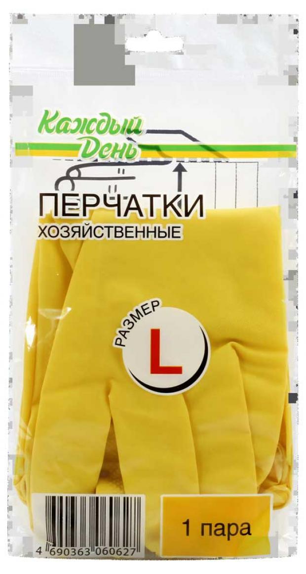 Перчатки хозяйственные Каждый день размер L 1 пара 35₽