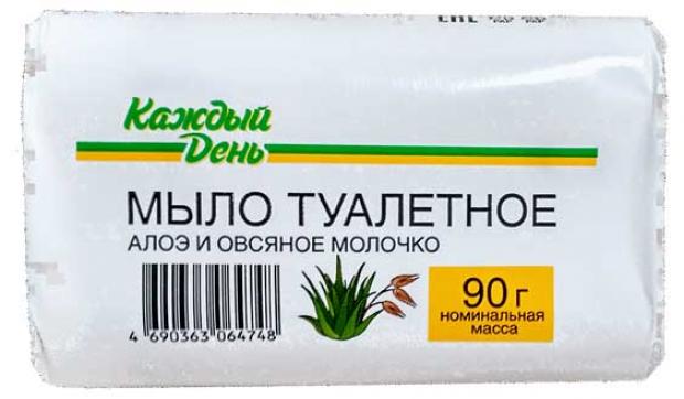 Мыло туалетное Каждый день Алоэ и овсяное молочко 90 г 11₽