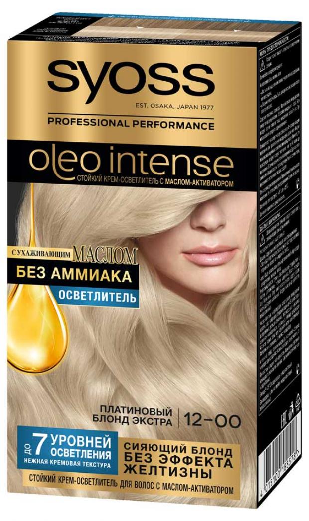 

Краска для волос Syoss Oleo Intense Платиновый блонд тон 12-00