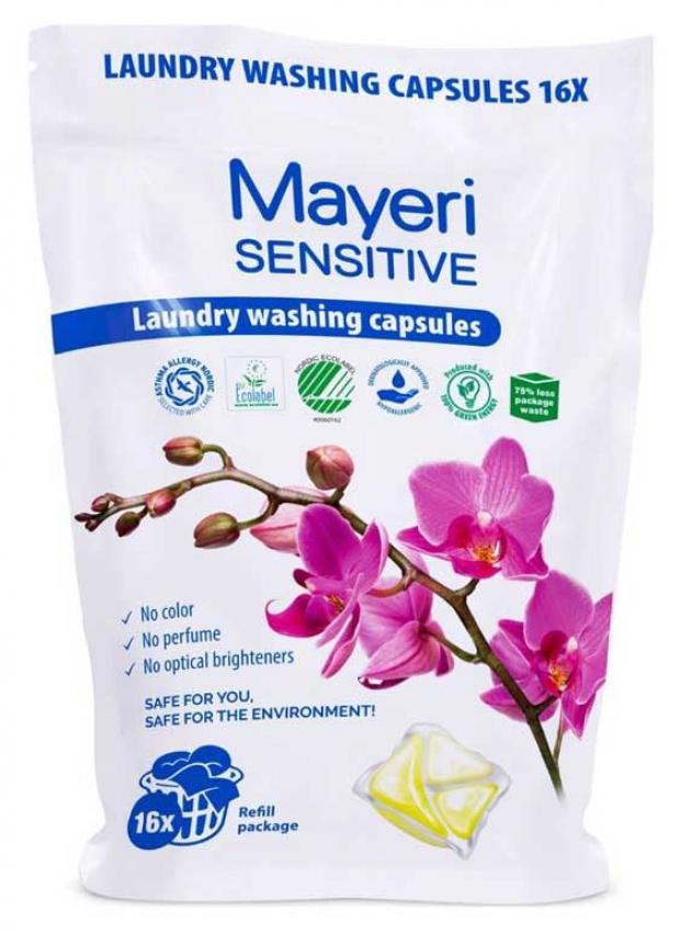 Капсулы для стирки Mayeri Sensitive 16 шт 655₽