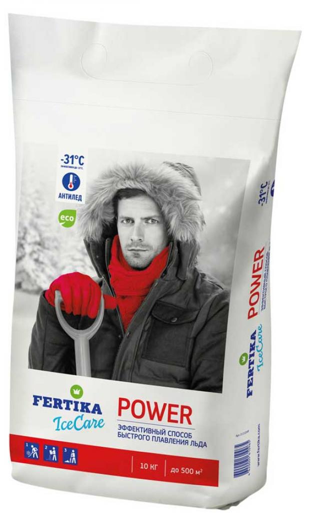 Противогололедный реагент Fertika Icecare power, 10 кг