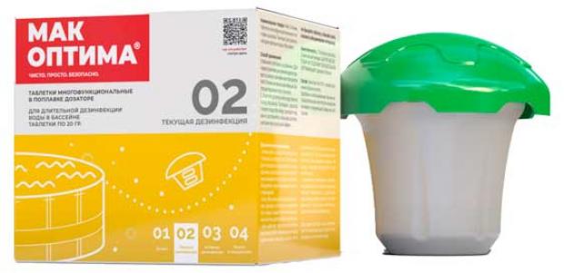 Дезинфицирующий препарат для бассейнов МАК ОПТИМА MAK 4 комплексный 455₽