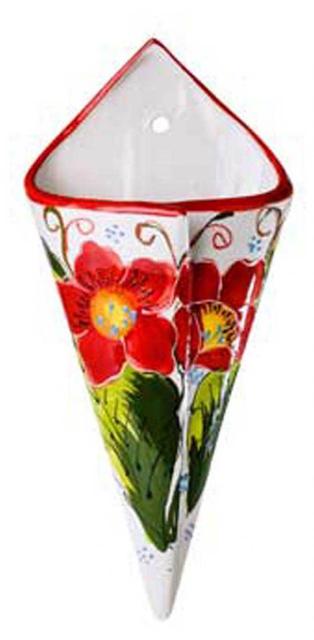 

Горшок настенный Made in Spain Конверт Flor rojo керамический, 19,5х13х43 см