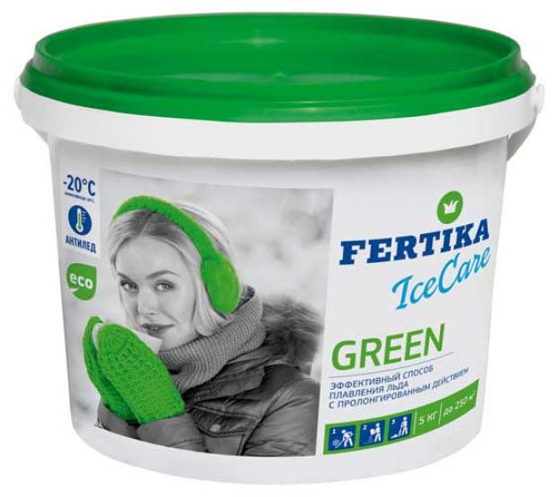 Противогололедный реагент Fertika Icecare green 5 кг 239₽