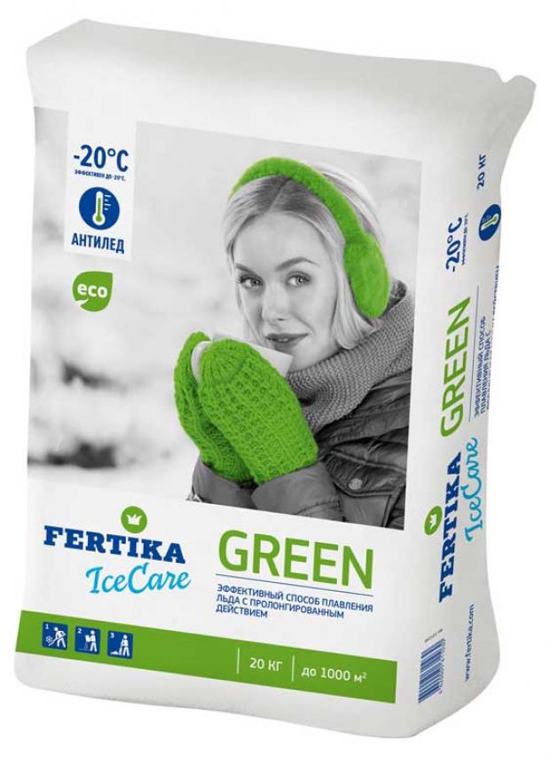 

Противогололедный реагент Fertika Icecare green, 20 кг