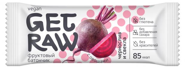 

Батончик фруктовый Get Raw чернослив и свекла, 30 г