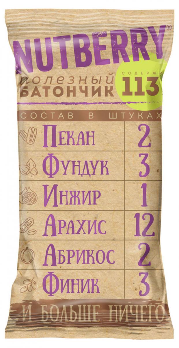 

Орехово-фруктовый батончик NUTBERRY с пеканом, 35 г