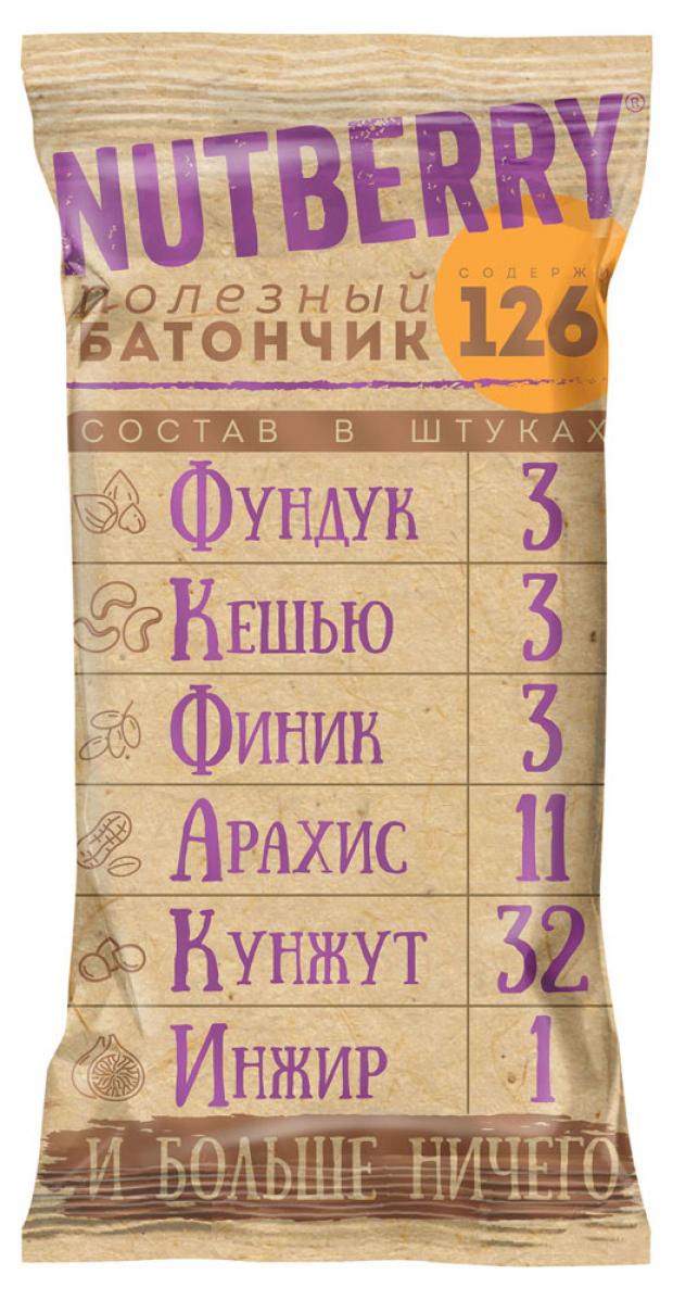 

Орехово-фруктовый батончик NUTBERRY с фундуком, 35 г