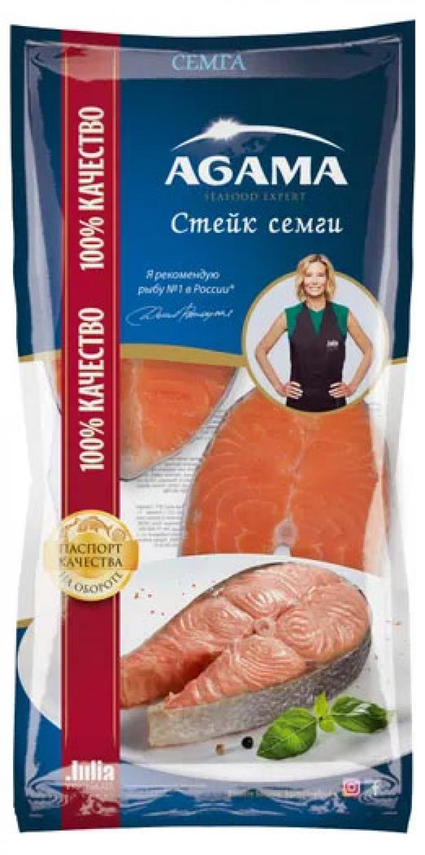 

Семга Agama замороженная стейк, 400 г