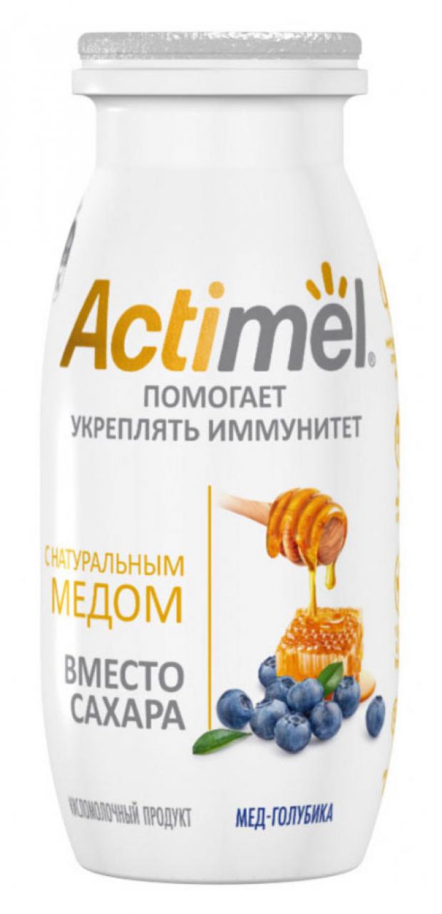 

Продукт Actimel кисломолочный с мёдом и голубикой 2,2%, 95 г