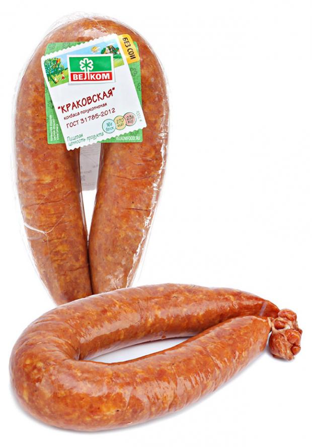 Колбаса Велком Краковская полукопченая 360 г 333₽