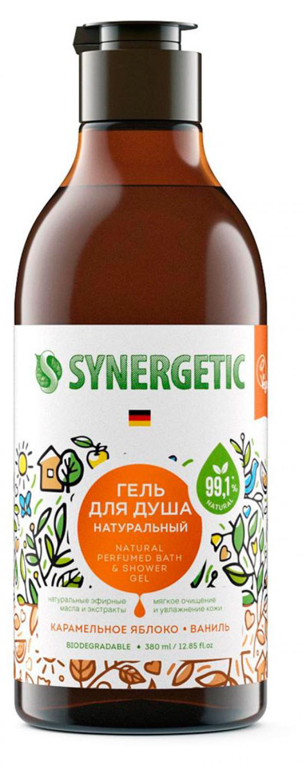 Гель для душа Synergetic Карамельное яблоко и ваниль натуральный 380 мл 260₽