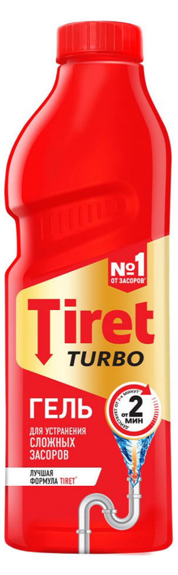 Гель для удаления засоров в канализационных трубах Tiret Turbo 1 л 652₽