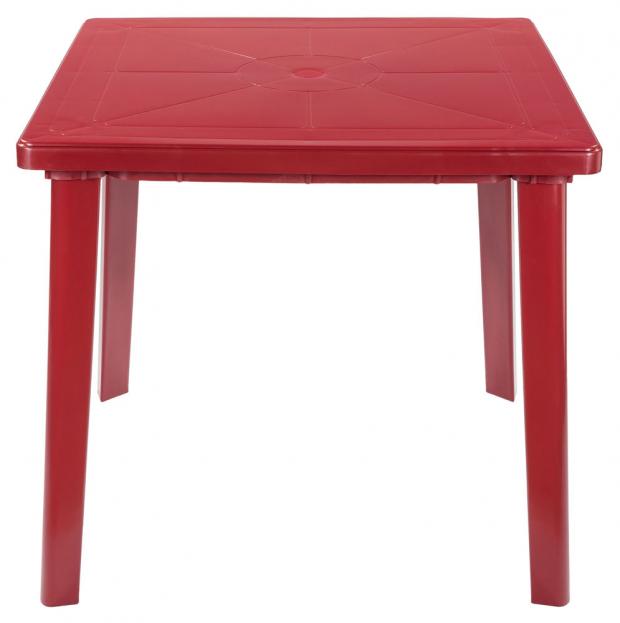 Стол пластиковый Каждый день бордовый 80х80х71 см 1132₽