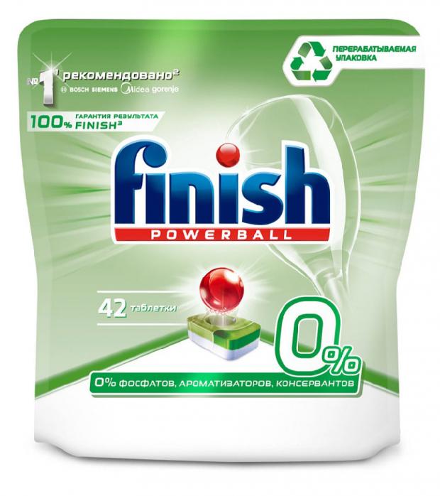 

Таблетки для посудомоечной машины Finish Green 0%, 42 шт