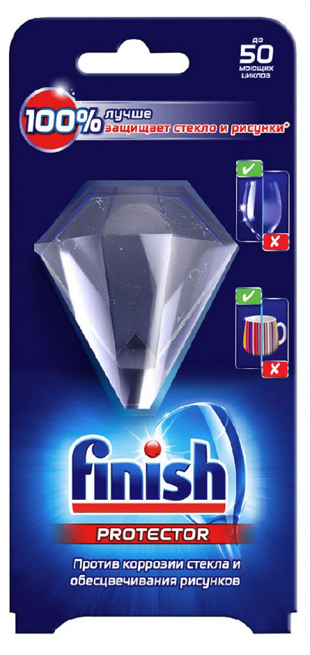 Добавка для посудомоечной машины против коррозии стекла и обесцвечивания рисунков Finish Protect 30 г 607₽