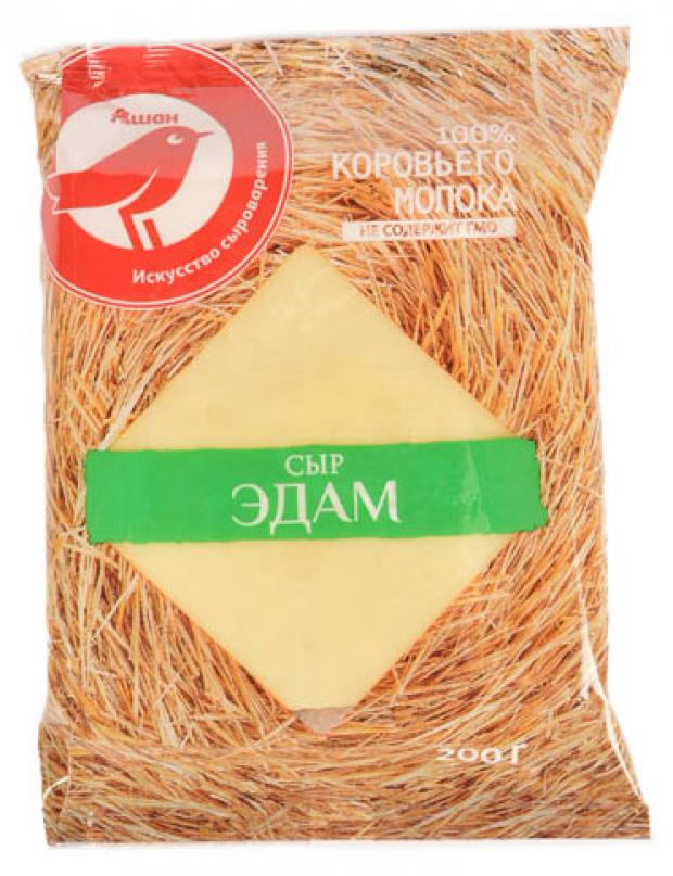 Сыр полутвердый АШАН Эдам 45 200 г 130₽