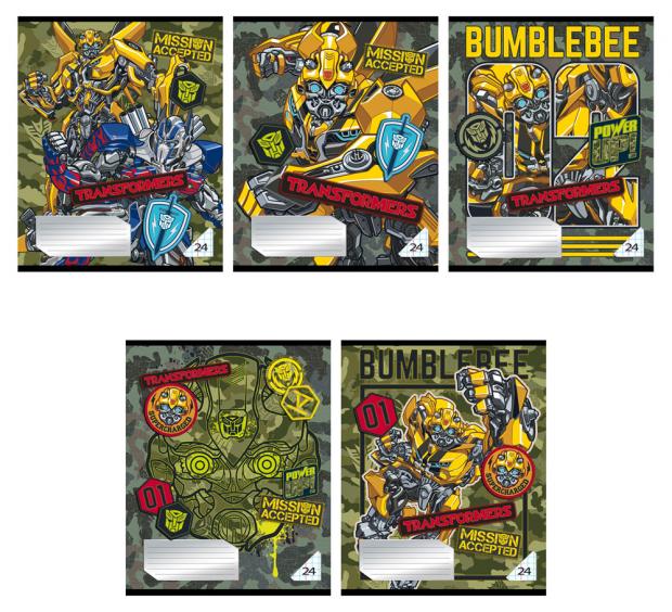 Тетрадь школьная Transformers А5 в клетку 24 л 18₽