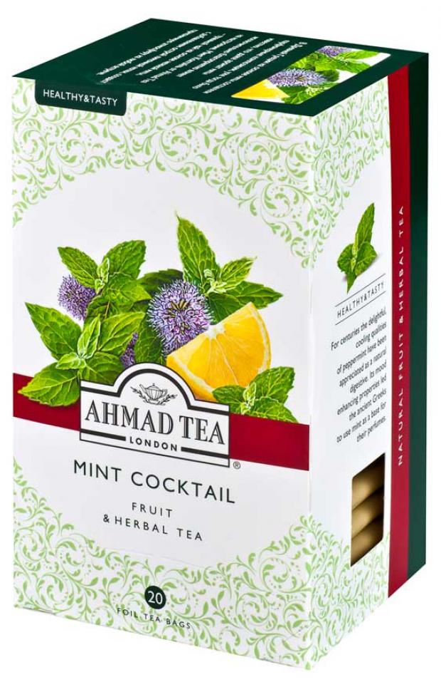 Травяной напиток Ahmad Tea Mint Coctail мята с лимоном в пакетиках 20х15 г 113₽