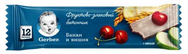 

Батончик Gerber Банан и вишня с 12 мес., 25 г