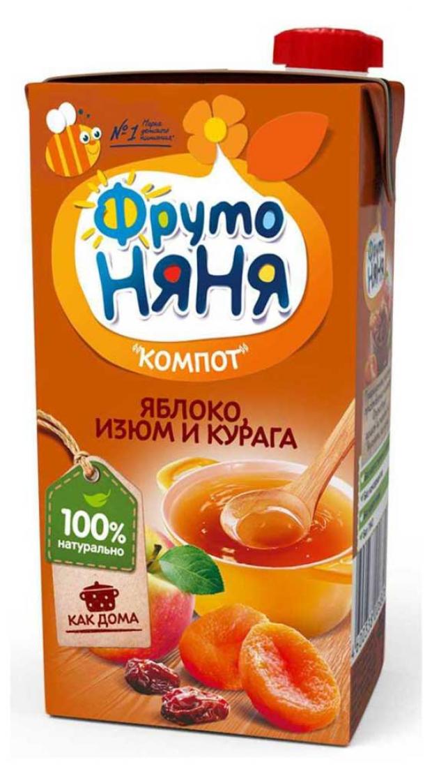 

Компот «ФрутоНяня» сокосодержащий из яблок с экстрактом изюма и кураги, 500 мл