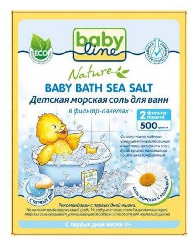 

Соль для ванны детская Babyline Nature морская с ромашкой, 500 г