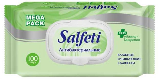 

Влажные салфетки Salfeti Антиактериальные, 100 шт