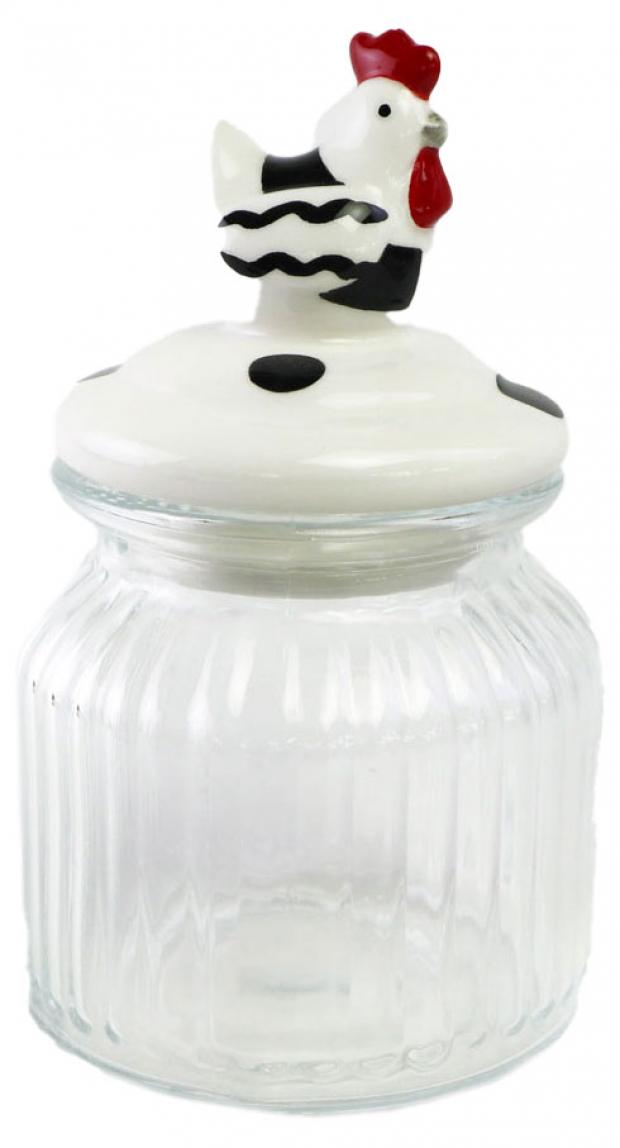 

Банка с керамической крышкой стеклянная, 0,6 л