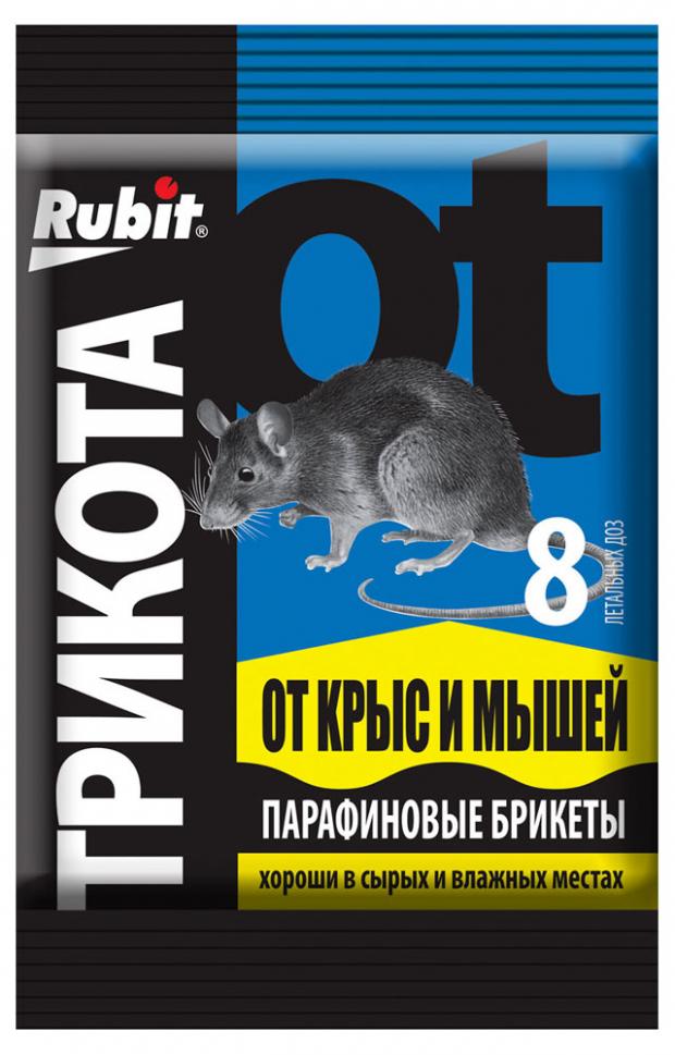 Средство от грызунов Rubit ТриКота парафиновый брикет 80 г 29₽