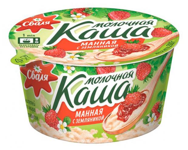 

Каша «Сваля» манная с земляникой 6%, 200 г