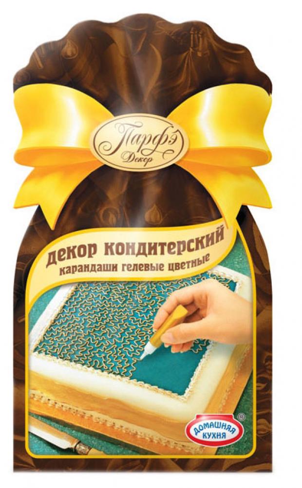Декор кондитерский «Домашняя кухня» Парфе карандаши гелевые цветные, 64 г