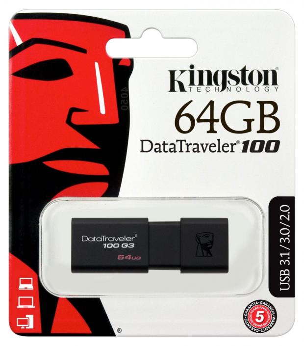

Флешка Kingston DataTraveler 100 G3 64GB