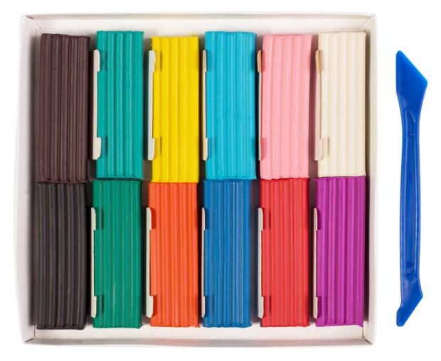 Пластилин АШАН 12 цветов со стеком 65₽