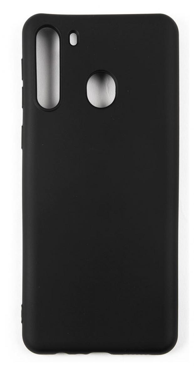 Чехол mObility для Samsung Galaxy A21 soft touch черный 200₽