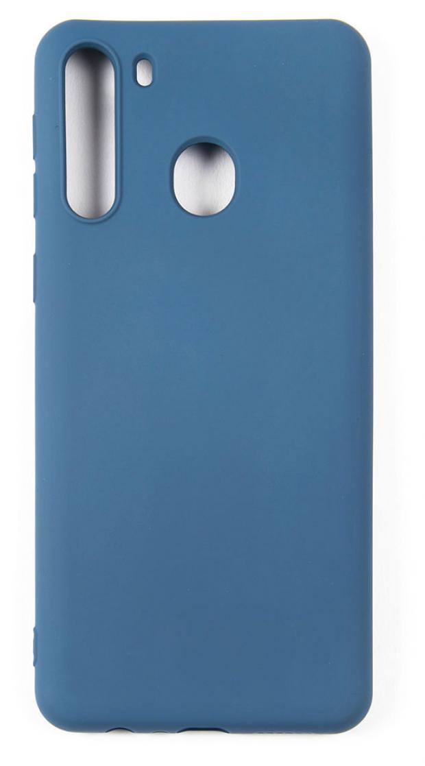 

Чехол mObility для Samsung Galaxy A21 soft touch синий