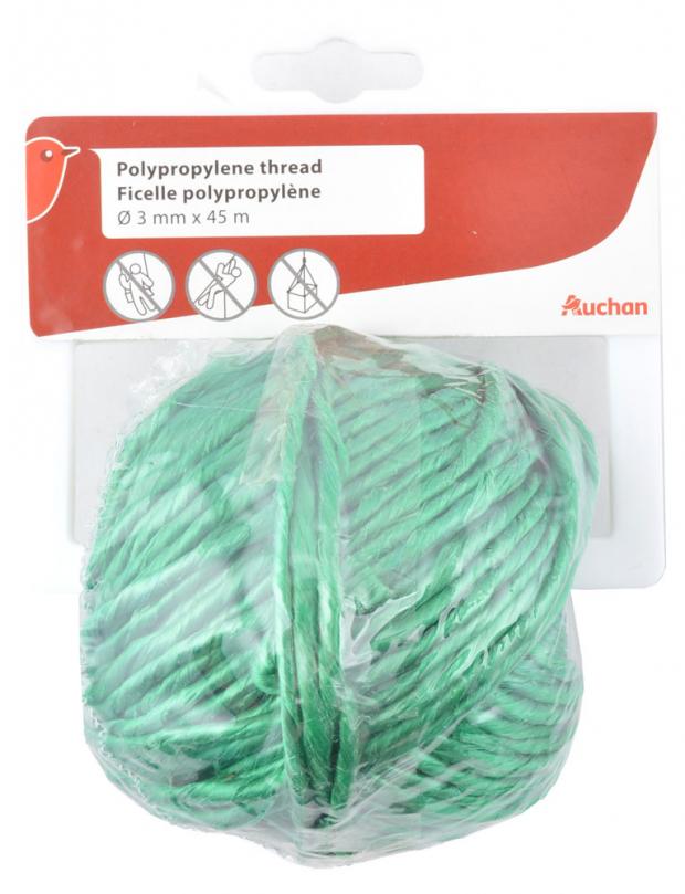 

Шпагат полипропиленовый Auchan Красная Птица зеленый, 3 мм х 45 м