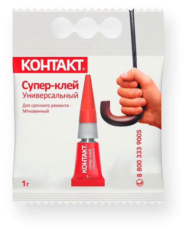 Супер-клей Контакт универсальный 1 г 25₽
