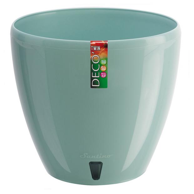Горшок Santino Deco Tvin нефритовый 20 см 4 л 210₽