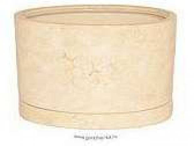 Горшок Овал керамический бежевый с поддоном 16х28 см 45 л 565₽