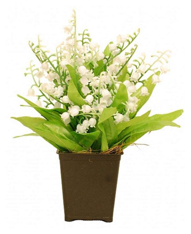 

Цветы искусственные Greener Ландыш в кашпо, 20 см
