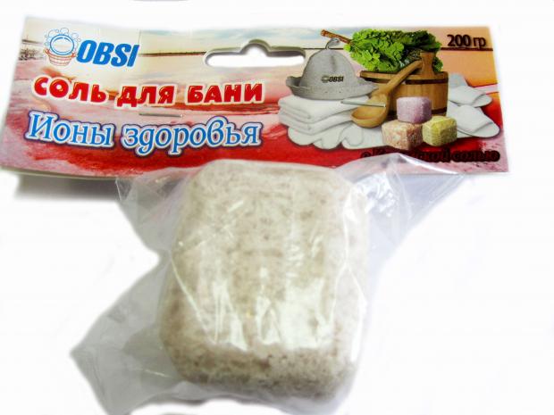 Соляная плитка OBSI Ионы здоровья малая с крымской солью 200 г 119₽