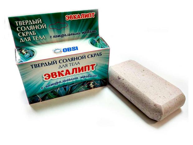 

Твердый соляной скраб для тела с натуральными травами OBSI Эвкалипт