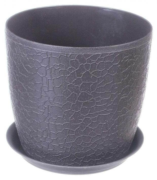Кашпо Idea Верона графитовое 16 см 105₽