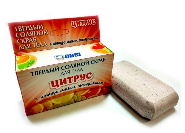 

Соляной скраб для тела OBSI с натуральным экстрактом цитруса