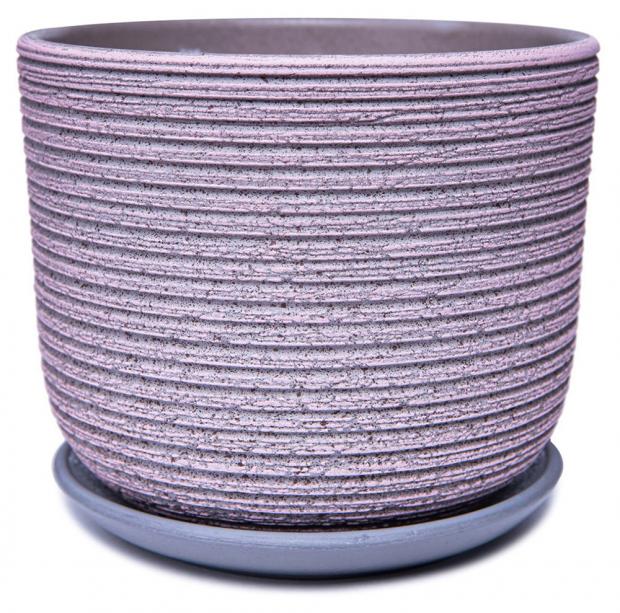 Горшок Лоза-А керамический розово-серый 12 см 179₽